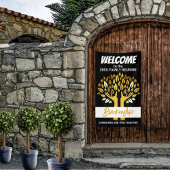 Banderoles Famille Réunion Main Arbre Feuilles Personnalisé