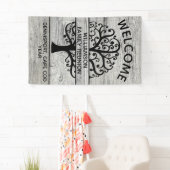 Banderoles Family Tree Reunion Black Modern Drawing (En situation)