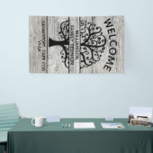 Banderoles Family Tree Reunion Black Modern Drawing (Salon professionnel)