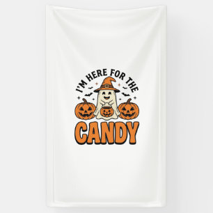 Banderoles Fantôme d'Halloween ici pour les bonbons Mignon Vi