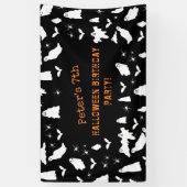 Banderoles Fantôme mignon, chauves-souris et araignées Hallow (Vertical)