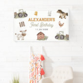 Banderoles Farm Animals 1st Birthday Party (En situation)