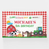 Banderoles Farm animals birthday party banner backdrop (Horizontal)