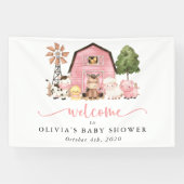Banderoles Farm Animals, Cute Animals, Baby Shower Welcome (Horizontal)
