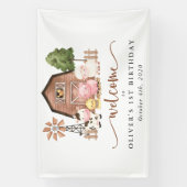 Banderoles Farm Animals, Cute Animals, First Birthday Welcome (Verticale)