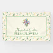 Banderoles Farmers Marché Fleurs Vendeur Personnalisé (Horizontal)