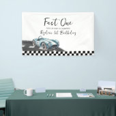 Banderoles Fast One Race Car First Birthday (Salon professionnel)