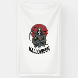 Banderoles Faucheuse Halloween Gravure Vintage Art_1
