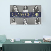 Banderoles Faux Gold Class of 2018 Graduation Photo Collage (Salon professionnel)