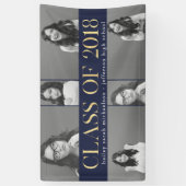 Banderoles Faux Gold Class of 2018 Graduation Photo Collage (Vertical)