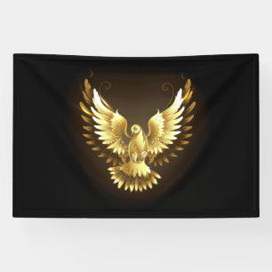 Banderoles Faux Gold Foil Peace Dove en noir
