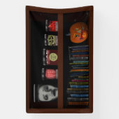 Banderoles Faux Librairie Haunted House Lab Halloween (Verticale)