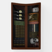 Banderoles Faux Librairie Haunted House Witch Den Halloween (Verticale)