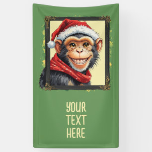 Banderoles Favoris de Noël animal amusant - Singe 2