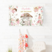 Banderoles Fée magique Princesse Fleur rose Anniversaire (En situation)