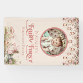 Banderoles Fée Première fête d'anniversaire Vinyl personnalis (Horizontal)