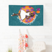 Banderoles Félicitation ! Femme noire, Ballons & Fleurs (En situation)