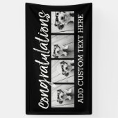 Banderoles Félicitations 4 Photo vous pouvez changer d'arrièr (Vertical)