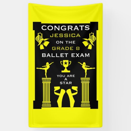 Banderoles Félicitations à Ballet Dance (Vertical)