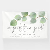 Banderoles Félicitations à Eucalyptus diplômés 2024 (Horizontal)