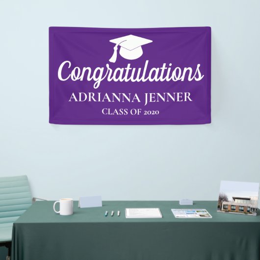 Banderoles Félicitations à la Casquette diplômée| Script| Vio (Salon professionnel)