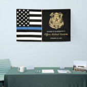 Banderoles Félicitations à la Police Blue Line Flag (Salon professionnel)