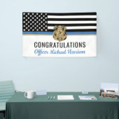 Banderoles Félicitations à la Police Blue Line Flag (Salon professionnel)
