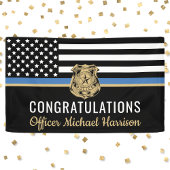 Banderoles Félicitations à la Police Blue Line Flag