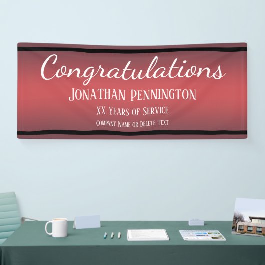 Banderoles Félicitations à la retraite Années de service (Salon professionnel)