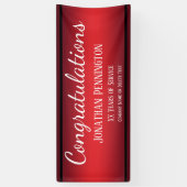 Banderoles Félicitations à la retraite Années de service Roug (Vertical)