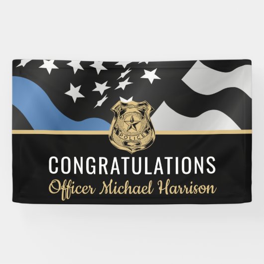 Banderoles Félicitations à l'Académie de Police (Horizontal)