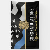 Banderoles Félicitations à l'Académie de Police (Vertical)