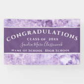 Banderoles Félicitations à l'obtention du diplôme Purple Amet (Horizontal)