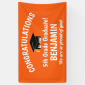 Banderoles Félicitations à l'Orange de 5e année (Vertical)