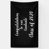 Banderoles Félicitations à notre classe de diplômés de 2020 (Vertical)