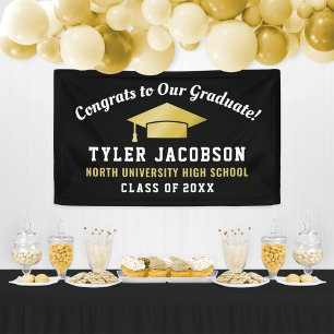Banderoles Félicitations à notre diplômé de Black Gold