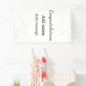 Banderoles Félicitations ajouter un message de nom simple dip (En situation)