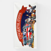 Banderoles Félicitations au pompier (Verticale)