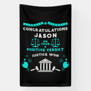 Banderoles Félicitations au verdict du tribunal
