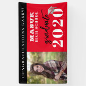 Banderoles Félicitations aux Black Red Félicitations à la cla (Vertical)