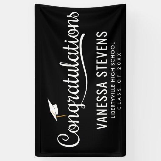 Banderoles Félicitations aux diplômés (Vertical)