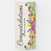 Banderoles Félicitations aux Fleurs sauvages de la partie d'e (Vertical)