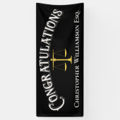 Banderoles Félicitations Avocat de l'École de droit de la Jus (Vertical)