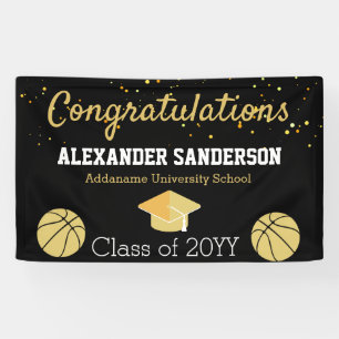 Banderoles Félicitations Basketball Graduation Banner