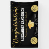 Banderoles Félicitations Basketball Graduation Banner (Vertical)