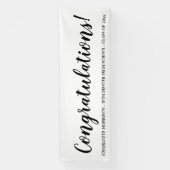 Banderoles Félicitations black custom script graduation (Verticale)