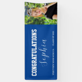 Banderoles Félicitations Blue Graduate Party Photo (Vertical)