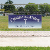 Banderoles Félicitations Blue Médicale dentiste dentaire (En situation)