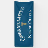 Banderoles Félicitations Caduceus Infirmière Médicale (Vertical)