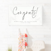 Banderoles Félicitations Classe 2024 Script College Grad (En situation)